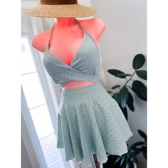 Wanderlust & Seafoam Serenity ocean mist 3pc coastal daydreams swimsuit set - Picture 5 of 5